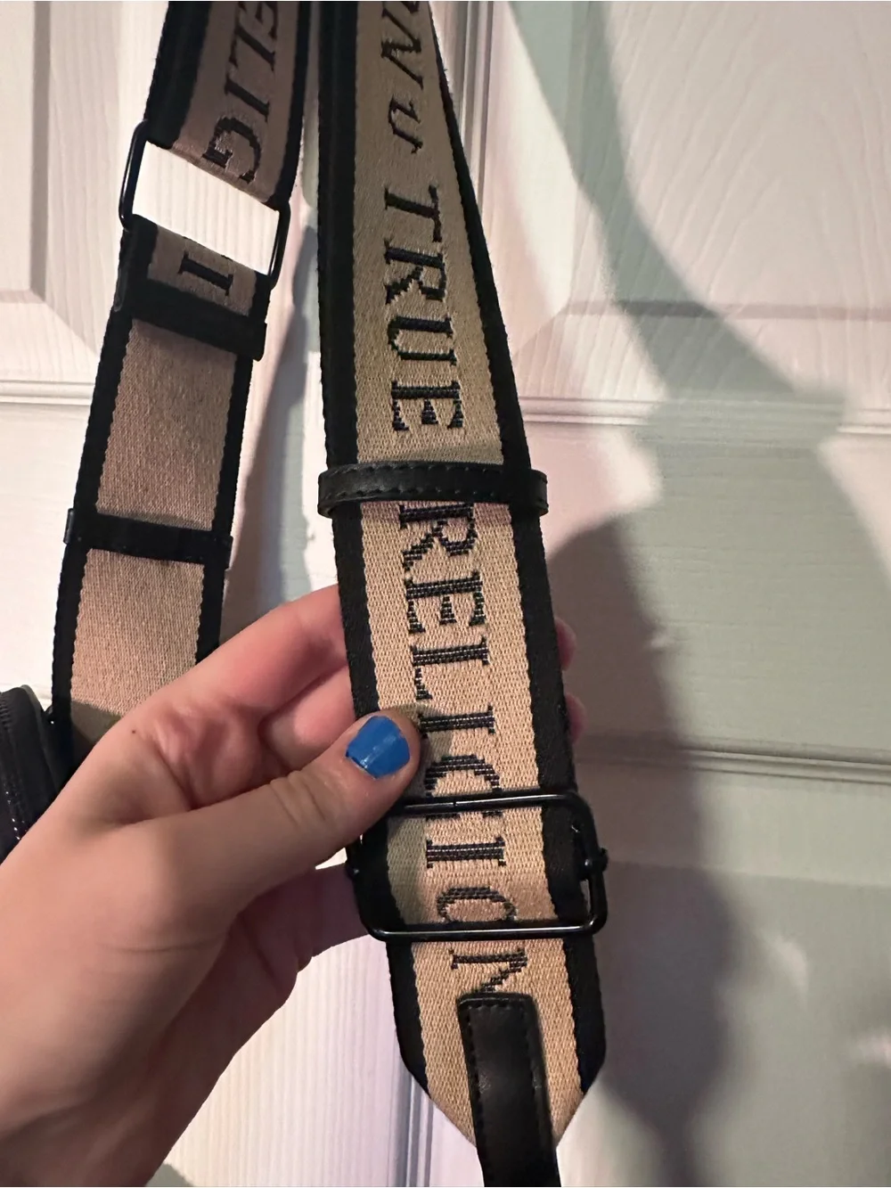 True Religion Mini Crescent Hobo Crossbody Bag